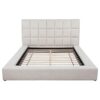 Dreux Upholstered Eastern King Panel Platform Bed Cream