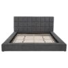 Dreux Upholstered Eastern King Panel Platform Bed Grey
