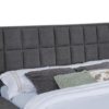 Dreux Upholstered California King Panel Platform Bed Grey