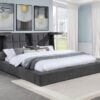 Dreux Upholstered Queen Panel Platform Bed Grey
