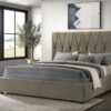 Delsea Upholstered Eastern King Platform Bed Light Brown