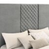 Tara 61-inch Upholstered Eastern King Panel TV Bed Grey