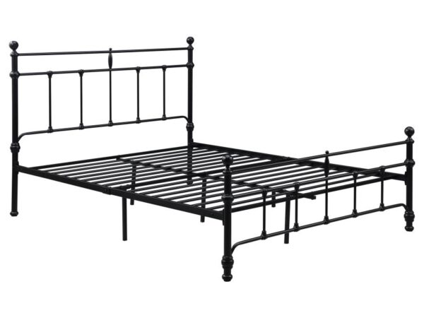Novak 48-inch Metal Queen Open Frame Bed Matte Black