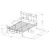 Novak 48-inch Metal Queen Open Frame Bed Matte Black