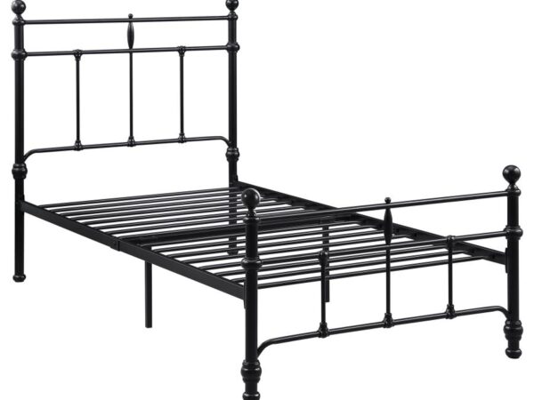 Novak 48-inch Metal Twin Open Frame Bed Matte Black
