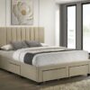 Wheatland 4-drawer Upholstered Queen Storage Bed Light Brown