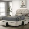 Marianna 4-drawer Upholstered Full Storage Bed Cream
