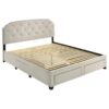 Marianna 4-drawer Upholstered Eastern King Storage Bed Cream