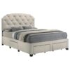 Marianna 4-drawer Upholstered Queen Storage Bed Cream