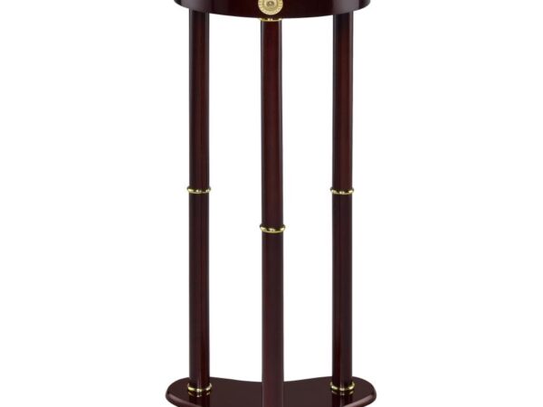 Edite Round Marble Top Plant Stand Merlot