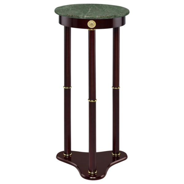 Edite Round Marble Top Plant Stand Merlot