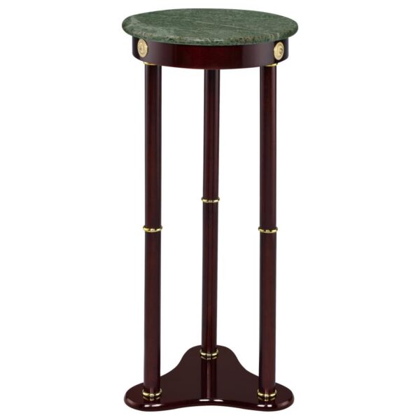 Edite Round Marble Top Plant Stand Merlot