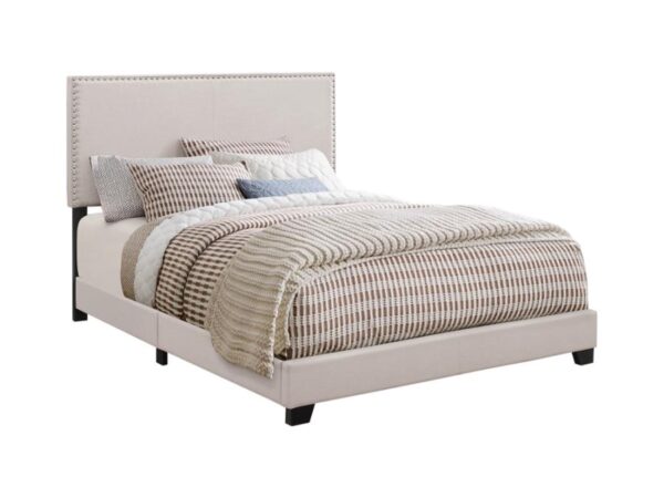 Boyd Upholstered Twin Panel Bed Ivory