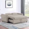 Portland Boucle Upholstered Sleeper Sofa Bed Latte