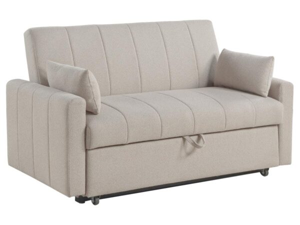 Portland Boucle Upholstered Sleeper Sofa Bed Latte