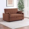 Portland Boucle Upholstered Sleeper Sofa Bed Copper