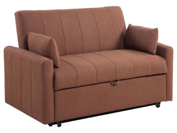 Portland Boucle Upholstered Sleeper Sofa Bed Copper