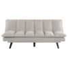 Laredo Upholstered Tufted Convertible Sofa Bed Light Grey