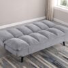 Laredo Upholstered Tufted Convertible Sofa Bed Grey