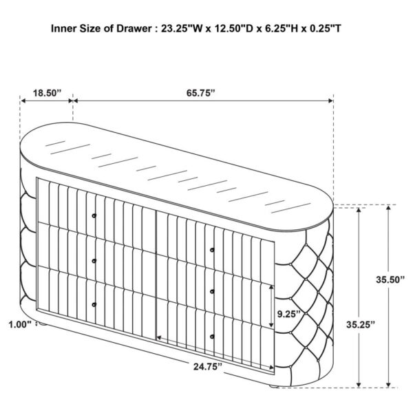 Sonya 4-piece Upholstered Eastern King Bedroom Set Ivory