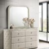 Sonya 6-drawer Upholstered Bedroom Dresser with Mirror Ivory