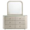 Sonya 6-drawer Upholstered Bedroom Dresser with Mirror Ivory