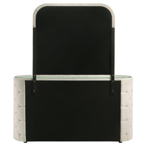 Sonya 6-drawer Upholstered Bedroom Dresser with Mirror Ivory