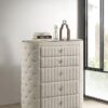 Sonya 5-drawer Upholstered Bedroom Chest of Drawers Ivory