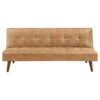 Jenson Upholstered Tufted Convertible Sofa Bed Saddle Brown