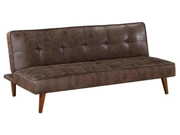 Jenson Upholstered Tufted Convertible Sofa Bed Dark Coffee