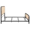 Lanewood Open Cane Webbing Metal Queen Bed Black