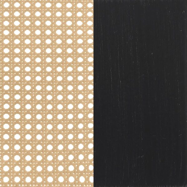 Lanewood Open Cane Webbing Metal Queen Bed Black