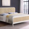 Lanewood Open Cane Webbing Metal Eastern King Bed White