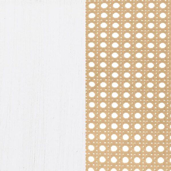 Lanewood Open Cane Webbing Metal Eastern King Bed White