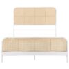 Lanewood Open Cane Webbing Metal Queen Bed White