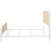 Lanewood Open Cane Webbing Metal Queen Bed White