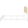 Amherst Radio Weave Rattan Metal Queen Bed White