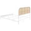 Amherst Radio Weave Rattan Metal Queen Bed White