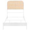 Amherst Radio Weave Rattan Metal Twin Bed White