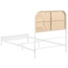 Amherst Radio Weave Rattan Metal Twin Bed White