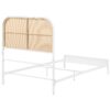 Amherst Radio Weave Rattan Metal Twin Bed White