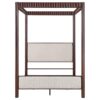 Zimmerlee 89-inch Metal Eastern King Canopy Bed Rust Brown