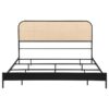 Amherst Radio Weave Rattan Metal Eastern King Bed Black