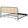 Amherst Radio Weave Rattan Metal Eastern King Bed Black