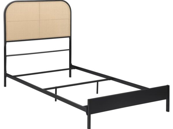 Amherst Radio Weave Rattan Metal Full Bed Black