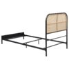 Amherst Radio Weave Rattan Metal Full Bed Black