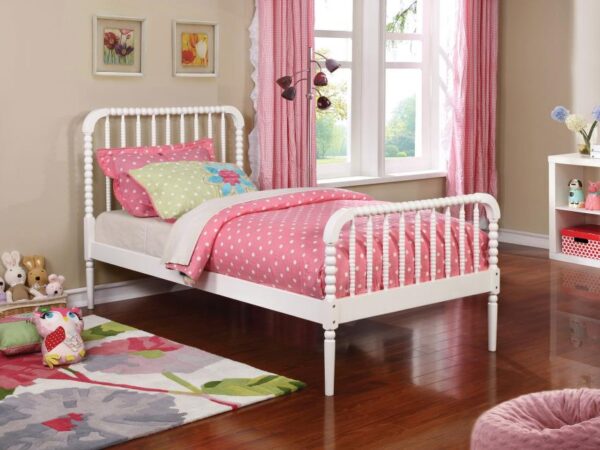 Jones Wood Twin Open Frame Bed White