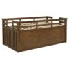 Carlsbad Wood Twin Captains Bed With Trundle Medium Brown