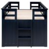 Carlsbad Wood Twin Captains Bed With Trundle Navy Blue