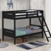 Littleton Wood Twin Over Twin Bunk Bed Black